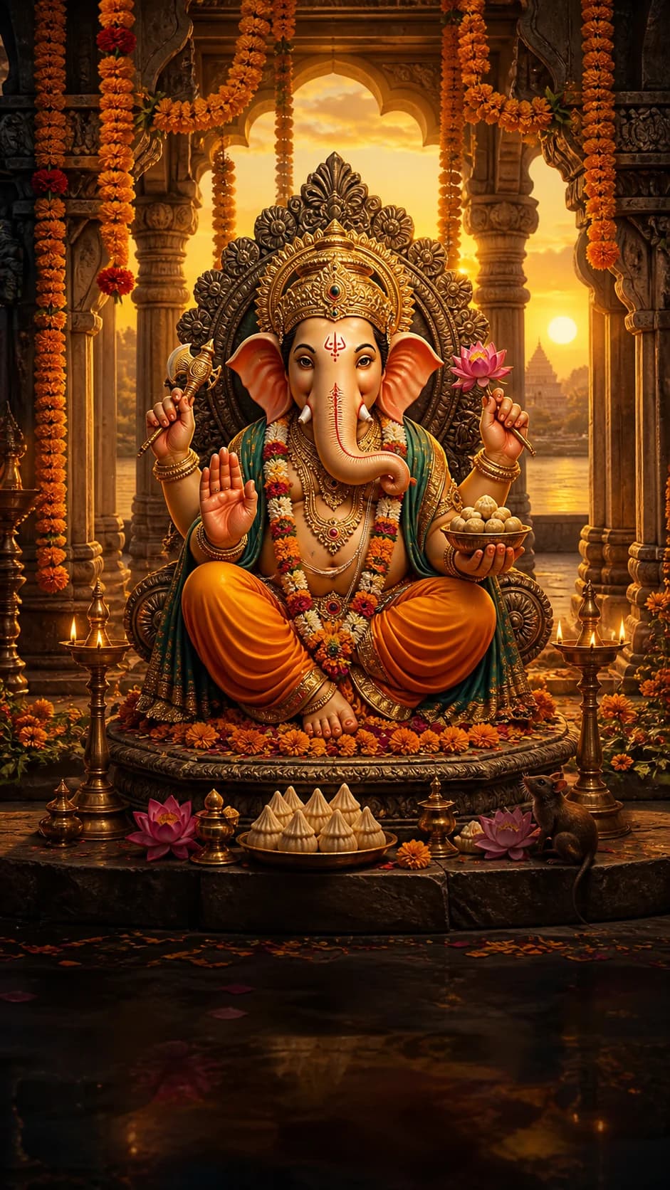 Ganesha radiance wallpaper